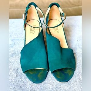 Teal Franco Sarto Block Heels